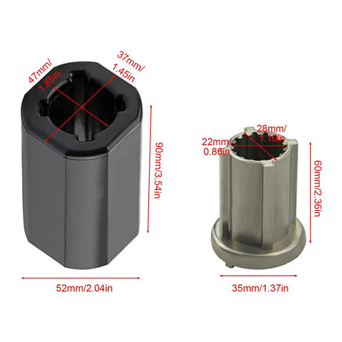 Prop Hub Kit for Mercruiser Alpha One and Bravo One Drives Replacement 835257Q1 835257K1, dimensions shown