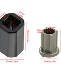 Prop Hub Kit For Mercruiser Alpha Bravo One Drives Flo Torq II Hub Replacement 135 To 300 HP with component measurements