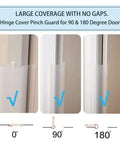 Door Jam Shield Finger Pinch Guard For Baby Proofing And Kidproof Homes Hinge Cover For 90 And 180 Degree Doors