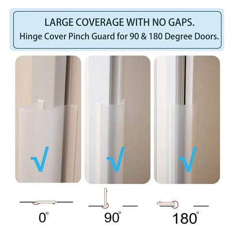 Door Jam Shield Finger Pinch Guard For Baby Proofing And Kidproof Homes Hinge Cover For 90 And 180 Degree Doors