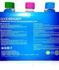 Package of 3 Pack Reusable 1 Liter Sparkling Water Bottles For Soda Makers With Hermetically Sealed Caps Keep Carbonation Longer