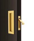 Sliding Pocket Door Handles 304 Stainless Steel Non Locking Pocket Door Hardware Recessed Flush Finger Pull Edge Pull Heavy Duty 6 Inch Satin Brass Finish