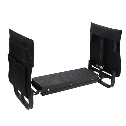 Garden Kneeler Seat With Adjustable Height Foldable Stool Dual Function Bench For Kneeling Or Sitting, shown on white background.