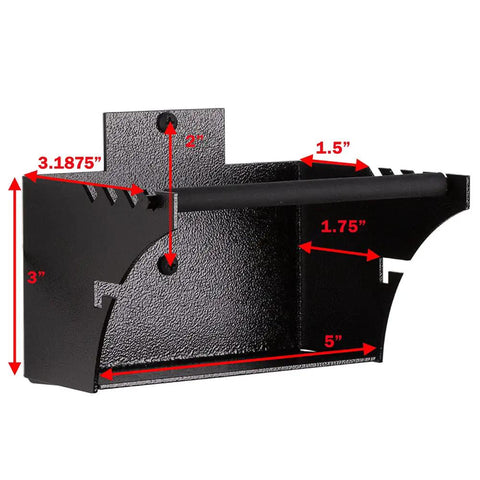 Universal Gun Magazine Storage Wall Mount Rack for AR10 AR15 AK47 SKS M4 and Pistol Magazines dimensions diagram