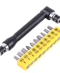 Beefy L Shape 1/4 Inch Hex Socket Wrench Set With Double Head And 10 Bits Heavy Duty Iron Hand Tool on white background