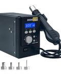 Pro Grade 700W Hot Air Rework Station With LCD Display And 4 Nozzles, SMD Soldering Desoldering Tool for PCB Repair with accessories