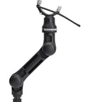 Railblaza Trolling Motor Support XL, side view of adjustable kayak/boat motor mount with tool-free strap, black.