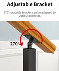 Adjustable 270° bracket for Heavy Duty Metal Iron Spindles For Indoor Stair Railing and Deck Balusters, suited for various armrests.