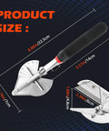 Kickass Heavy Duty Miter Shears Multi Angle Cutter with measurements including 8.86in length and 5.51in height for precise cuts.