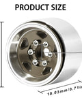 Beadlock Wheel Rim Set Aluminum Alloy RC Upgrade Part For One Eighteenth Scale Traxxas TRX4M And One Twenty Fourth Scale Axial SCX24 FCX24
