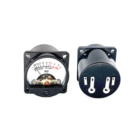 Two Pack 35Mm VU Meter Stereo Audio Level Indicator With Backlit Display And Adjustable Gain Driver Board For Preamplifiers Computers MP3 Players And Dope DIY Audio Projects, front and back view
