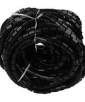 Heavy Duty Wire Protector Sleeves To Crush Fraying And Tangles Black Braided Cable Management Tube coiled, 32mm x 30 meters.
