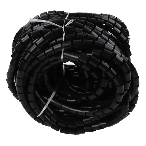 Heavy Duty Wire Protector Sleeves To Crush Fraying And Tangles Black Braided Cable Management Tube coiled, 32mm x 30 meters.