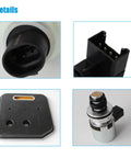 Governor Pressure Sensor Solenoid Kit For Dodge Ram 1500 2500 3500 Dakota Durango 2001 Through 2009 And Jeep Grand Cherokee 2001 Through 2004 With A500 A518 A618 42RE 44RE 46RE 47RE 48RE Trans Includes EPC Solenoid And Valve Body Kit Plug N Play showing components