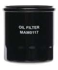 Spin-On Lube Filter For Mahindra Tractors And MAGNUM Generators, part number MAM0117, black cylindrical design