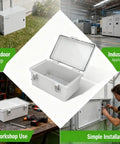 Weatherproof ABS Electrical Enclosure 190x290x140mm Outdoor Junction Box With Stainless Steel Latch for versatile applications