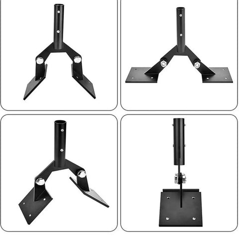 Heavy Duty Weathervane Roof Mount with Adjustable Bracket and Set Screws in various angles and positions.