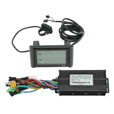 Brushless Motor Controller Kit For Electric Bikes With LCD Display, 26A Sine Wave Controller, S900 Screen, Wiring Shown