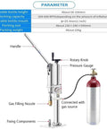 Slick Manual Aerosol Spray Can Filler Machine For Zero Hassle Paint Refills And Butane Gas Tanks with pressure gauge and nozzle.