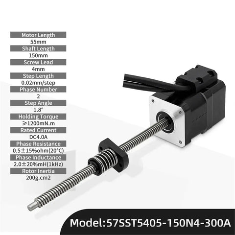 Heavy Duty Cnc Closed Loop Linear Lead Screw Stepper Motor 57Mm Frame 0.13 To 1.2Nm Torque Tr8x4 Thread 150Mm Stroke Built Tough With Built In Encoder No Hassle Setup For Diy Builders