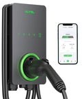 Level 2 50 Amp EV Charger 240V Indoor Outdoor Home Charging Station With J1772 Connector 25 Foot Cable WiFi And Bluetooth Enabled EVSE