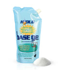 Base Gel 16 oz pouch for basketball hoop bases, replaces sand or water, showing instructions and powder form.