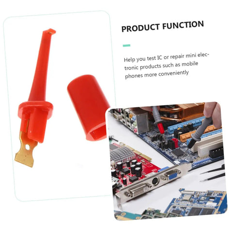 Pro Grade Twenty Piece Insulated Test Hooks And Grabbers Colorful Clamps For Digital Multimeter Testing Electrical Diagnostics Easy Clip On Probes Round Test Hooks Durable Safety Tips