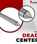 MT2 Carbide Tipped Dead Center 60 Degree Lathe Center For Precision Machining, 3.875 Inch Long, Durable Alloy Steel