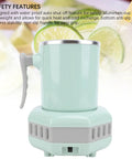 Fast Cool Down Or Heat Electric Cooling Cup 420Ml Dual Temp Desktop Beverage Chiller Warmer For Coffee Tea Energy Drinks, mint green color.