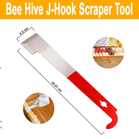 Go To Beekeeping Tool Set With Stainless Steel J Hook Frame Lifter Scraper And Frame Grip Holder Plus Wooden Handle Beekeeping Brush