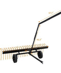 60 Inch Tow Behind Lawn Dethatcher With 24 Spring Steel Tines, Heavy Duty Pine Needle And Pine Straw Rake For ATV UTV And Garden Tractors, Easy All In One Yard Cleanup Orange, side view