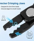 Crimping Pliers For Jewelry Making And Bead Crimp Tool For Delicate Beading With 2mm To 5mm Beads showing precise crimping jaws