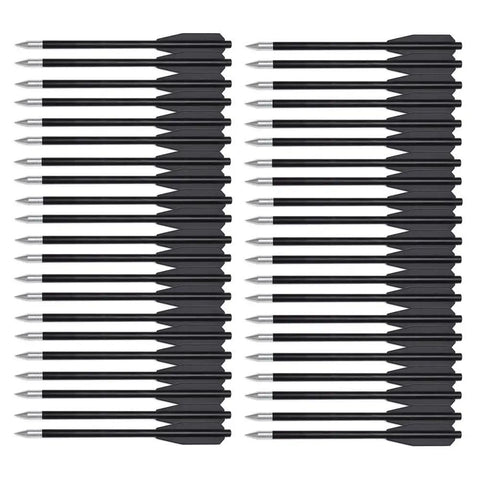 Crossbow Bolts Six Point Three Inch 36 Pack Black Plastic Shaft Arrows With Aluminum Point Tip For Small Crossbows Practice Bolts