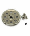 Beefy Steel Diff Main Gear 64T And 17T Motor Gear RC Replacement Parts For Redcat HSP 1To10 Monster Truck 5mm Shaft