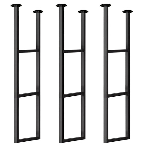 Badass Heavy Duty Floating Shelf Brackets 3 Pack Sturdy Metal Ceiling Mount Support Braces With All Required Hardware For Kitchen Bar Wall Storage Black Paint Baked Finish, tall sturdy metal brackets.