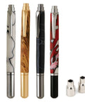 Rollester Rollerball Pen Kit Starter Package For Woodturning Projects With Hardware And Bushing Set, Four Pen Kits Included