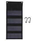 40W Foldable Solar Panel Charger With USB Output For Laptop On The Go Portable Solar Power For Outdoor Camping And Hiking Emergency Backup Monocrystalline Cells Black with carabiners.