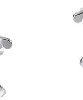 Artifacts Deck-Mount Bath Trim Kit With Two Prong Handles Separate Hot And Cold Knobs Spout Sold Separately Polished Chrome Finish