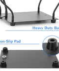 Close-up of heavy-duty base with non-slip pad for Helping Hands Soldering Station With 3X Magnifying Glass And Light.