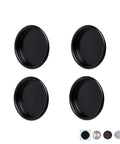 4 Pack Closet Door Finger Pulls 2 1 8 Inch Black Round Insert Door Handle For Sliding Barn Doors Easy Snap In Installation