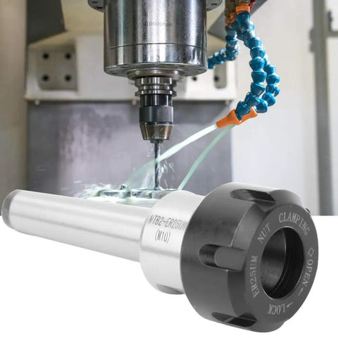 MT2 ER25 Collet Chuck With M10 Thread CNC Milling Tool Holder on metalworking machine setup