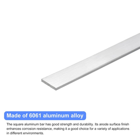 Square Aluminum Flat Bar Set Of Two 6061 Aluminum Alloy Three Sixteenth Inch Thick By One Point Two Inch Wide Twelve Inch Long