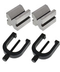 Pro Grade Hardened Steel V Block Set With 90 Degree V Grooves For Precision Layout, Processing And Inspection, 1-5/8 x 1-1/4 x 1-1/4 Inch, Includes Two V Blocks, Clamps, And Sturdy Wooden Box, with two clamps