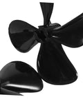 Pair Of High-Strength RC Boat Propeller Shaft Set For Fishing And Simulation Boats Replacement Parts, black PC blades, close-up view