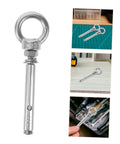 Stainless Steel Eye Bolts Hanger Kit For Heavy Duty Lifting And Hanging Expansion Bolts With Snap Hooks Five Piece Set For Pro Grade Secure Rigging Gear Racks And Hardware Projects, stainless steel eye bolt with expansion anchor