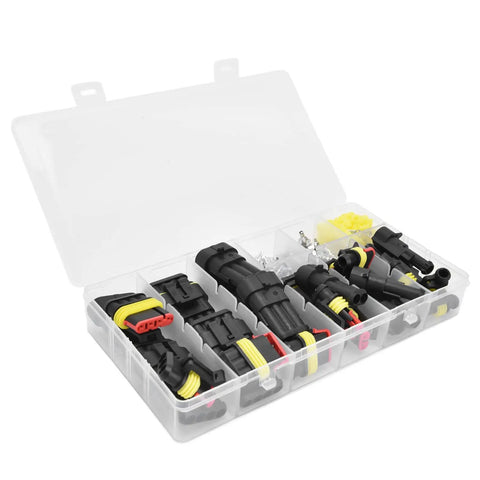 192 Piece Wire Connector Plug Kit With Silicone Plugs DIY Friendly Automotive Electrical Terminals Assortment in storage case