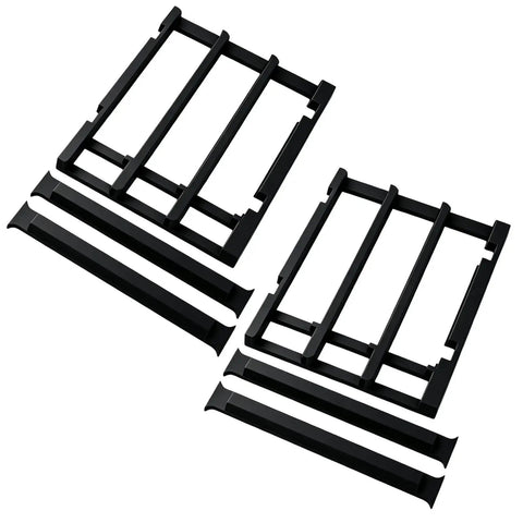Solid Desktop Pc Storage Rack For Three Micro Computers With Clever Stacking Slots To Knock Out Your Desk Clutter Fast And Keep Your Entire Workspace Locked In Daily, featuring black stackable slots.