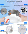 Step-by-step installation of Adjustable Color Temperature LED Recessed Can Lights 5 To 6 Inch, 6 Pack, 2700K To 6500K.
