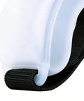 Close-up of a Silicone Wrist Bottle With Hand Strap for Ultra Portable Hydration On The Go, showing the strap detail.