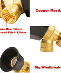 Copper Atomizing Irrigation Nozzle For Spraying And Misting, Pro Grade Adjustable Water Sprayer with M14x1.5 brass threading